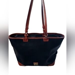 Dooney & Bourke Black Saffiano Leather Tote Bag Pre-owned